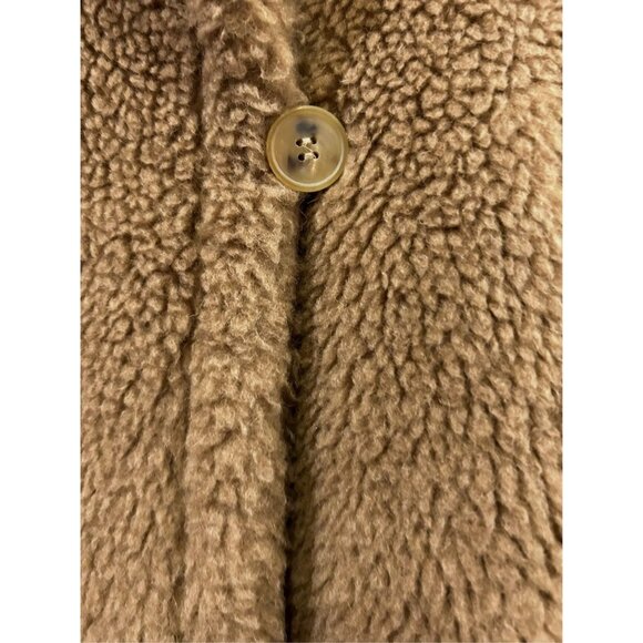 Max Mara Womens Camel Teddy Coat Size 6 Wool & Silk Blend - Picture 7 of 7